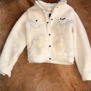 Wrangler Cream Sherpa Puffer Jacket